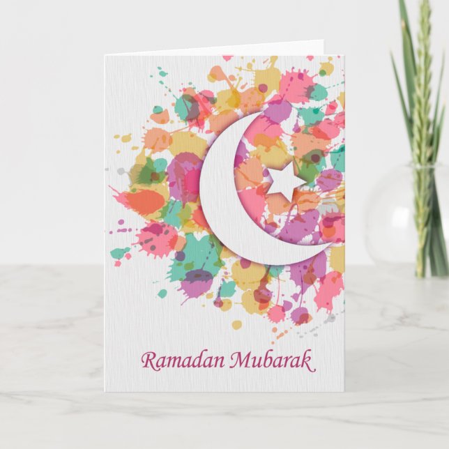Ramadan Mubarak Islamic Greeting Card! Card (Front)