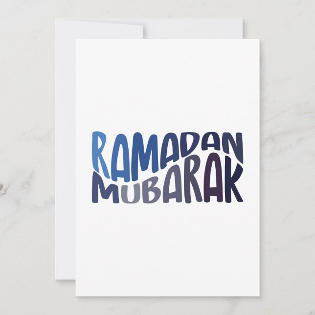 Ramadan Mubarak Islamic quote Holiday Card (Front)