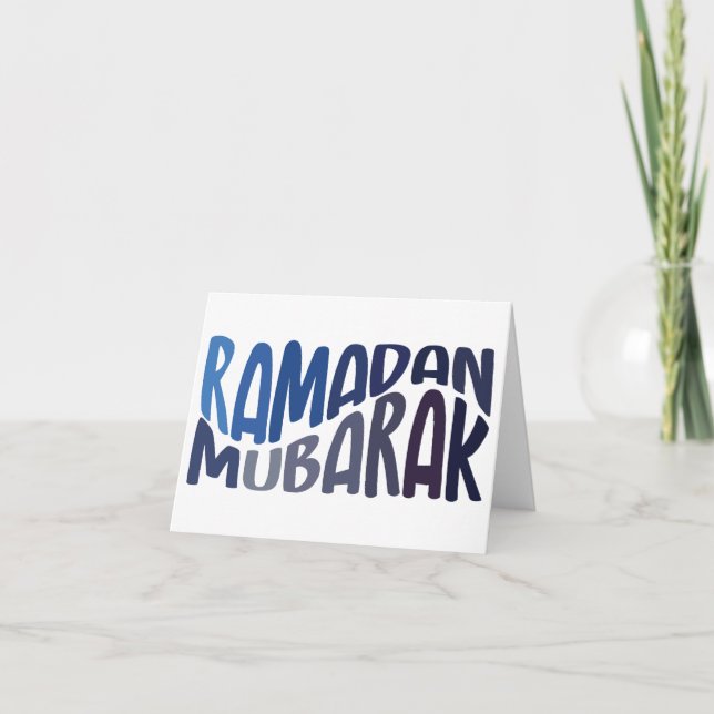 Ramadan Mubarak Islamic quote Thank You Card (Front)