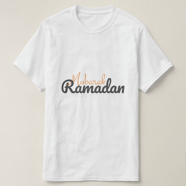 Ramadan Mubarak | Islamic Typography T-Shirt (Design Front)