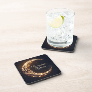 RAMADAN MUBARAK KAREEM 2026 GLASS COASTER