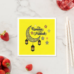  Ramadan Mubarak Kareem Crescent lantern  Napkin