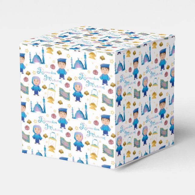 Ramadan Mubarak Pattern Favour Box (Front Side)