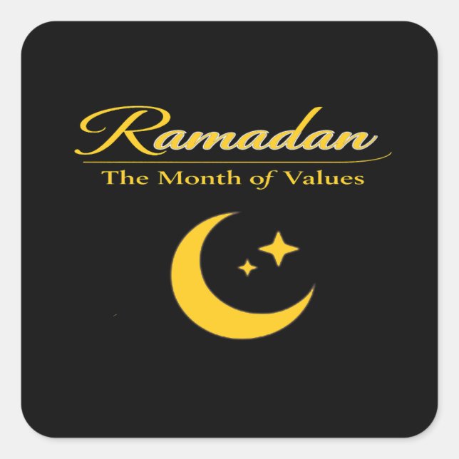 Ramadan of Values Square Sticker (Front)