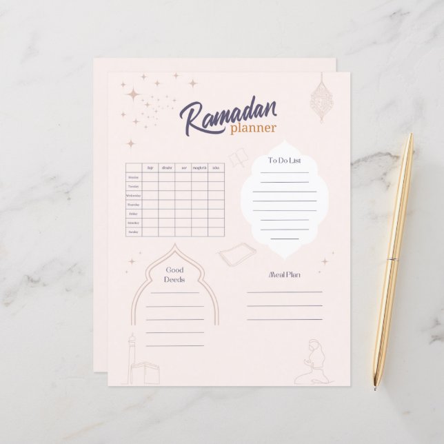 Ramadan planner (Front/Back In Situ)