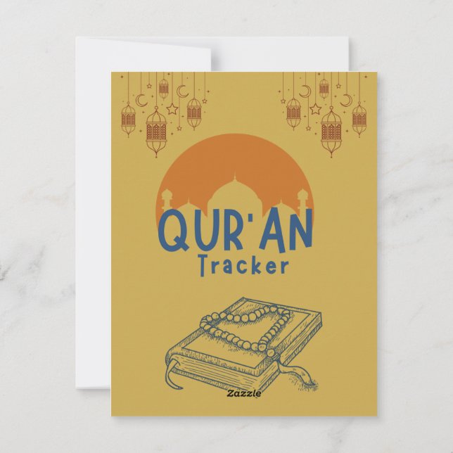 Ramadan Qur'an Reading Tracker Holiday Card (Back)