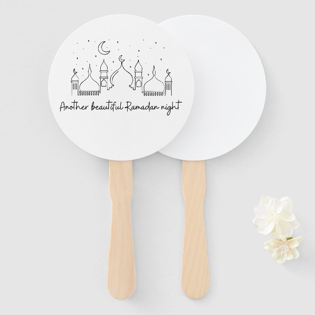 RAMADAN RAMADAN KAREEM RAMADAN MUBARAK T-Shirt Mag Hand Fan (Front and Back)