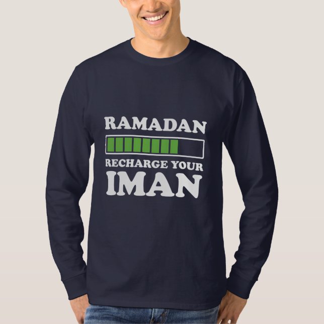 Ramadan Recharge Your Iman Battery T-Shirt (Front)