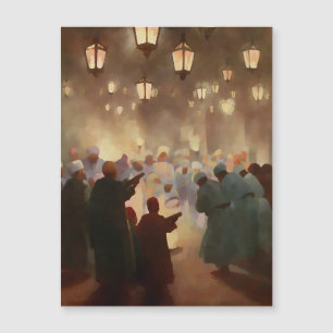 Ramadan scene from 1902 magnetic card