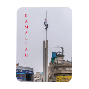 Ramallah Yasser Arafat Square view fridge magnet