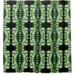 Rambling Wild White Roses Abstract Pattern Shower Curtain