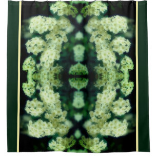 Rambling Wild White Roses Abstract Shower Curtain