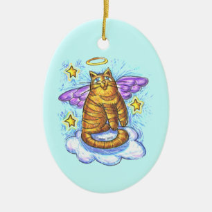 Rambo Kitty Cat Angel Ornament