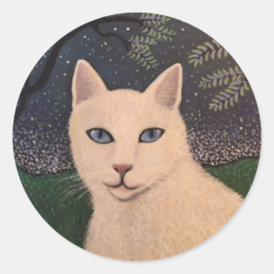 Rambo the Cat Classic Round Sticker