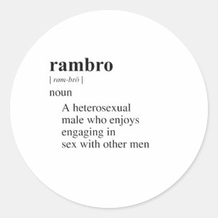 RAMBRO CLASSIC ROUND STICKER