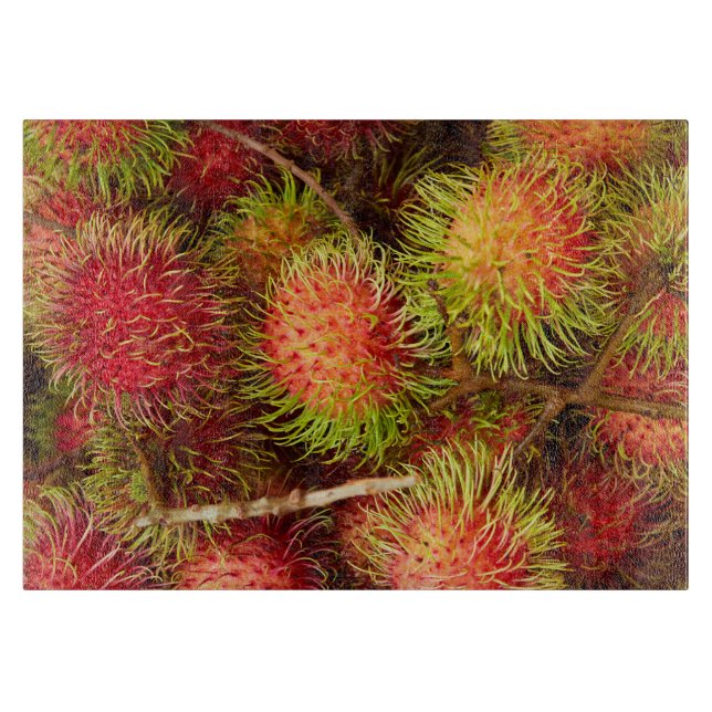 Rambutan Fruit at Can Duoc Market Cutting Board (Front)