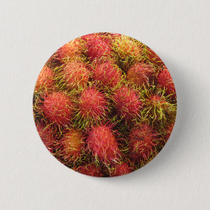 Rambutan Tropical Fruit 6 Cm Round Badge