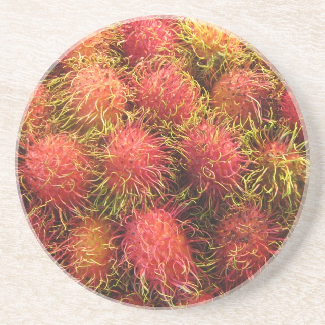Rambutan Tropical Fruit Coaster (Front)