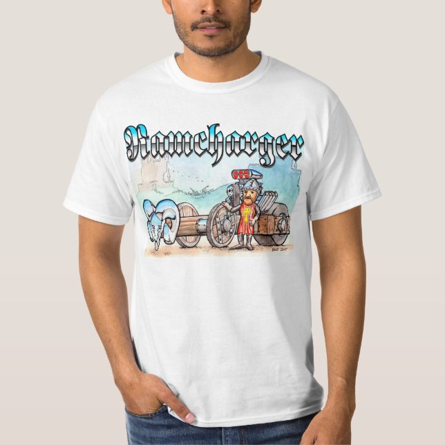 Ramcharger - Mediaeval Siege Cartoon T-Shirt (Front)