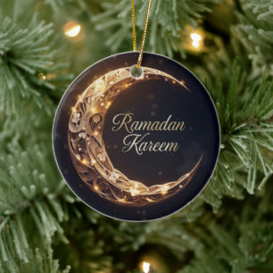Ramdan Kareem Personalised Holiday Card Ceramic Tree Decoration
