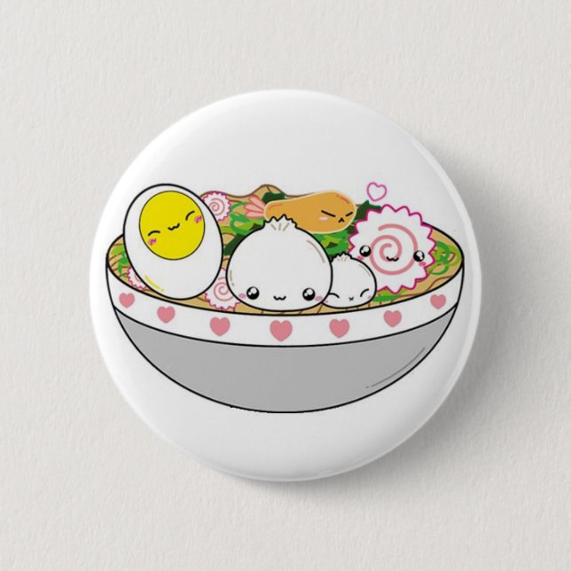 ramen 6 cm round badge (Front)