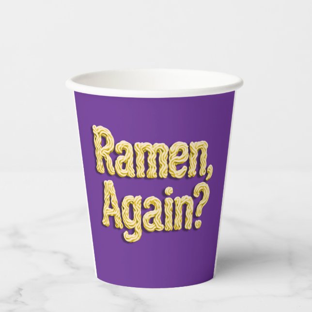 Ramen Again? Hoodie Paper Cups (Front)