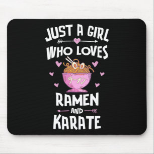 Ramen And Karate Gift Girls Women  Mouse Pad