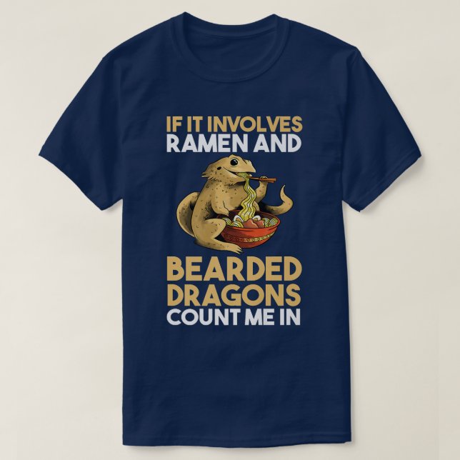 Ramen Anime Bearded Dragon  T-Shirt (Design Front)