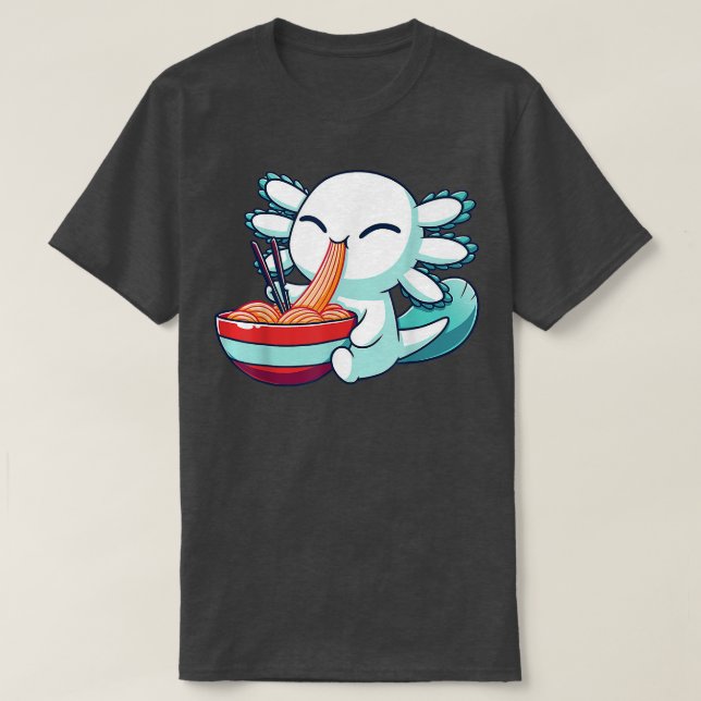 Ramen Axolotl Kawaii Anime Japanese Food Gift Kid  T-Shirt (Design Front)