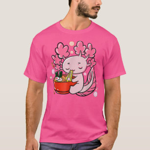 Ramen Axolotl Kawaii Japanese Anime Noodles Girls  T-Shirt