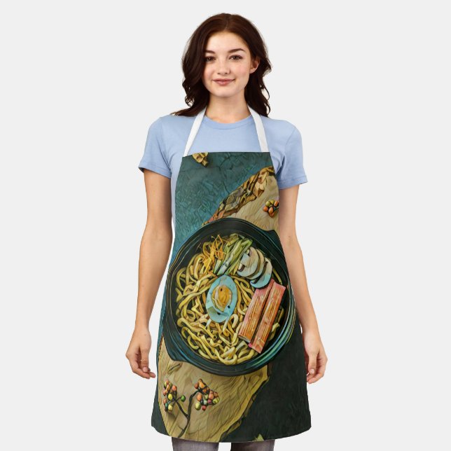 Ramen birthday gift apron (Worn)