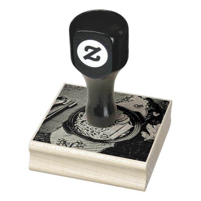 Ramen birthday gift rubber stamp (Stamp)