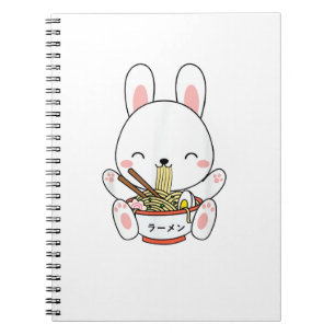 Ramen Bunny Bowl for Kawaii Ramen Noodle Soup Love Notebook
