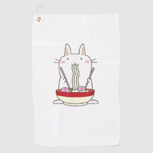 Ramen Bunny Japanese Noodles Kawaii Rabbit Tee Gi Golf Towel