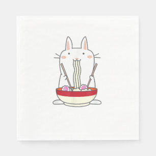 Ramen Bunny Japanese Noodles Kawaii Rabbit Tee Gi Napkin