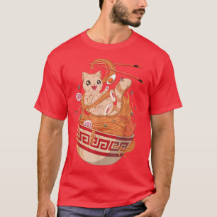 Ramen Cat Anime Japanese Noodles Aesthetic Kawaii T-Shirt
