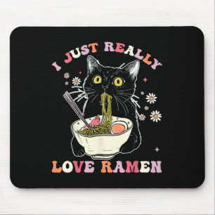 Ramen Cat Anime Kawaii Clothes Otaku Clothing Mang Mouse Pad