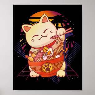 Ramen Cat Anime  Poster