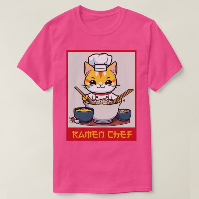 Ramen Cat Chef T-Shirt (Design Front)