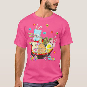 Ramen Cat Cute Kawaii Anime Japanese Easter Day T-Shirt
