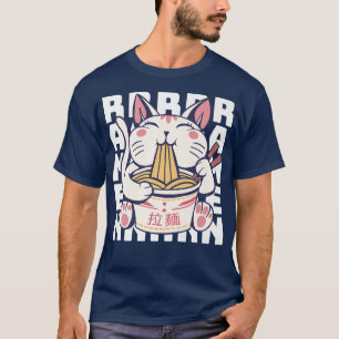 Ramen Cat Eating Ramen Noodles T-Shirt