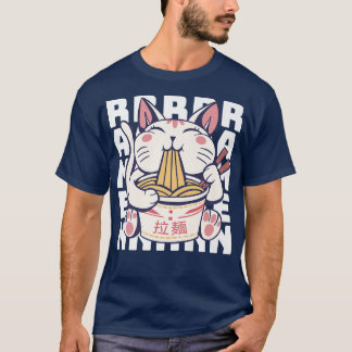 Ramen  Cat Eating Ramen Noodles  T-Shirt