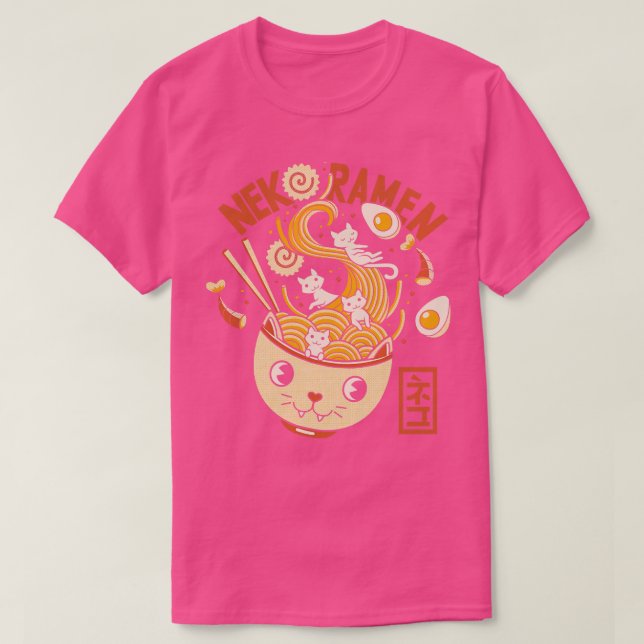 Ramen Cat Head by Tobe Fonseca T-Shirt (Design Front)
