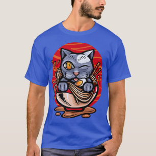 Ramen Cat Japanese Anime Kawaii Girls Official Tee