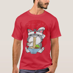 Ramen Cat Japanese Anime Kawaii Lover 2022 Boys Gi T-Shirt