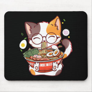 Ramen Cat Japanese Food Kawaii Anime Girls Officia Mouse Pad
