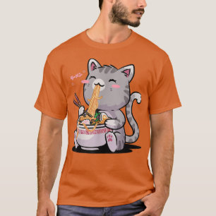 Ramen Cat Kawaii Anime Japanese Food Gift For Girl T-Shirt
