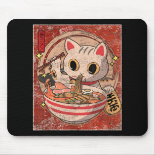 Ramen Cat Kawaii Anime Japanese Food Gift Girls Te Mouse Pad
