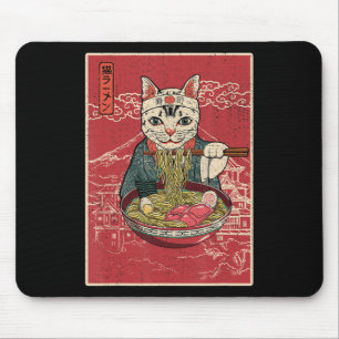 Ramen Cat Kawaii Anime Japanese Food Girls Officia Mouse Pad
