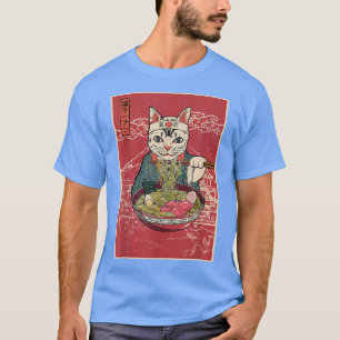 Ramen Cat Kawaii Anime Japanese Food Girls Officia T-Shirt